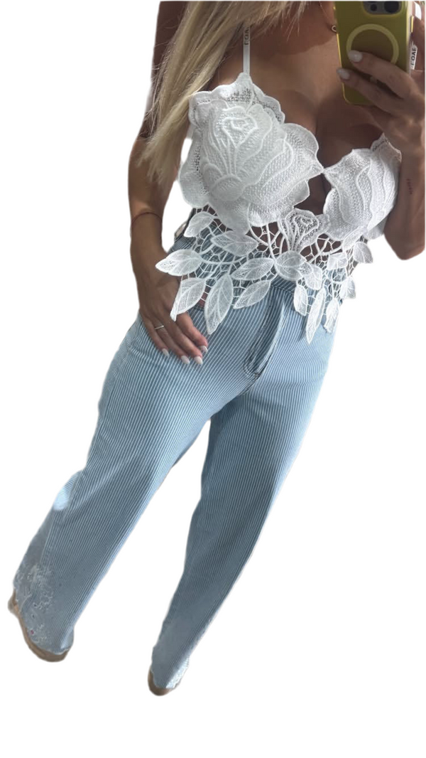 Bralette Eyelet Top