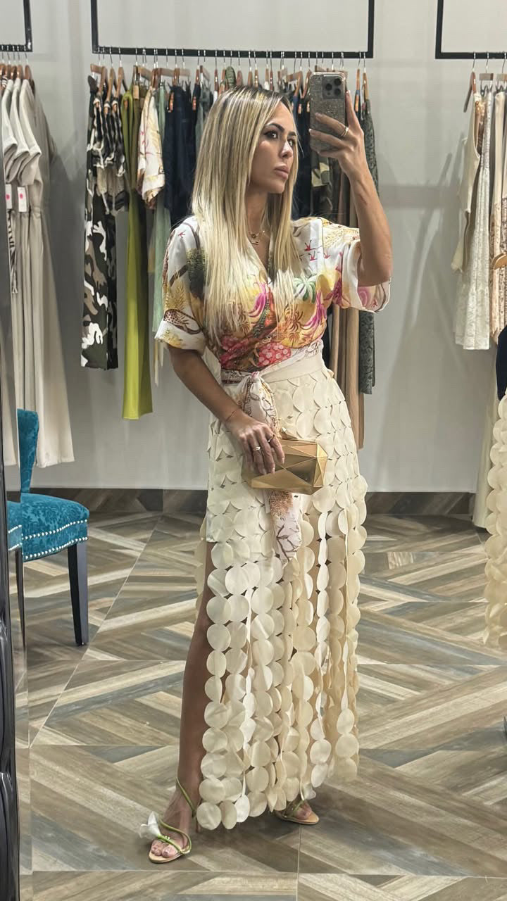 Fringe Midi Skirt