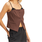Chic Buttoned Crop Top