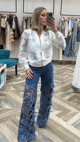 Floral  Jean