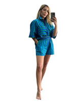 Collar Neck Button Down Shirt Set