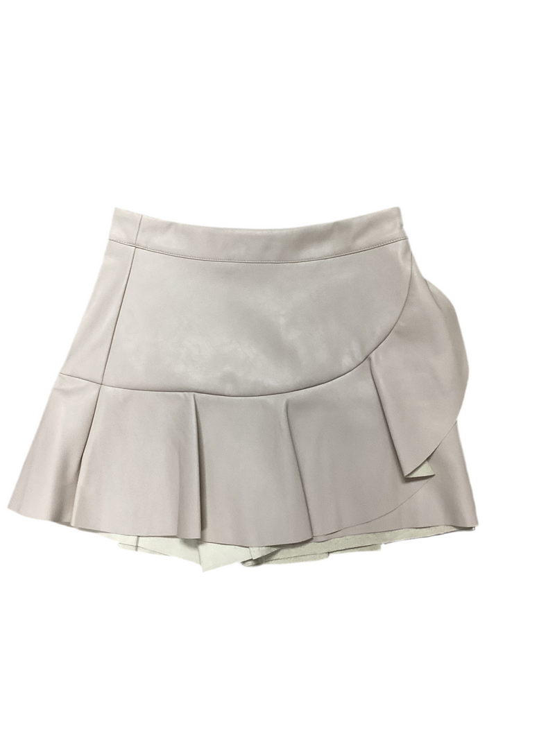 Ruffle Flare leather Mini Skort