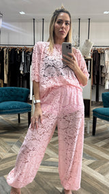 Pink Lace Set