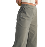 Clara Side Button Detail Pants With Back Pockets