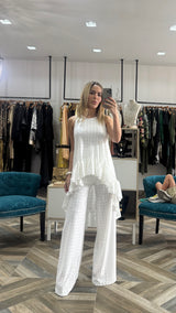 White eyelet set by Pia colors