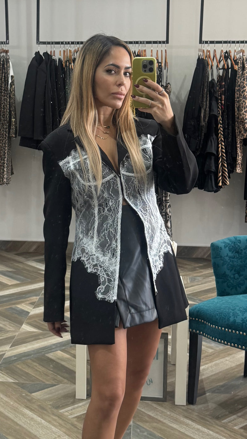 Lingerie Black Blazer