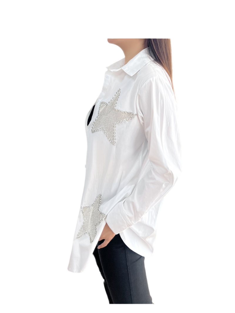 Oversized Stars and Rhinestones Shirts