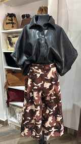 Brown Camo Capri Pants