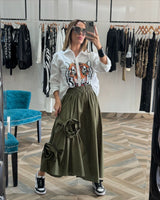 Pre order Olive Flower Skirt