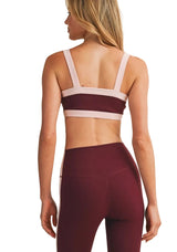 Contrast Block Sports Bra Set