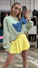 Bow Stripe Blouse