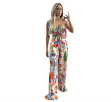Tropical Fruit Print Top Pant Set