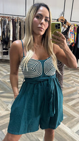 Teal Romper