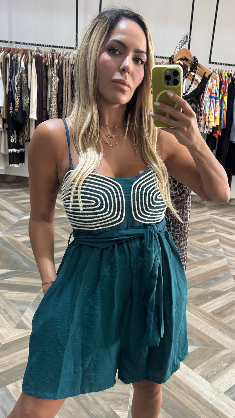 Teal Romper
