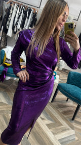 Metallic lilac Dress