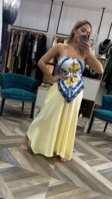 Lemon Strapless Top