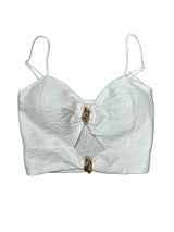 White gold detailed top