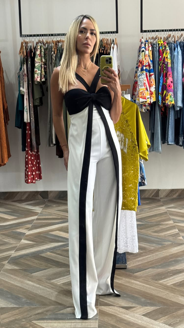 Ribbon Open Jumpsuit