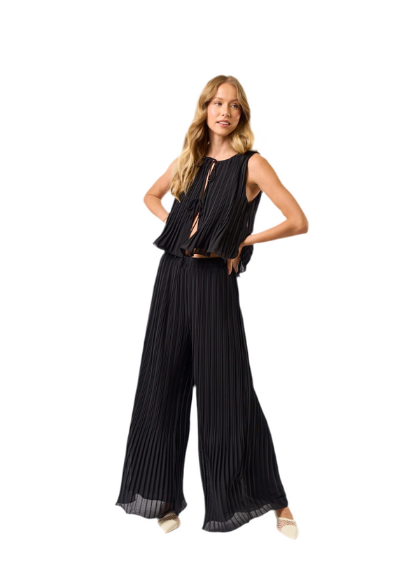 Pleated Sleeveless Set