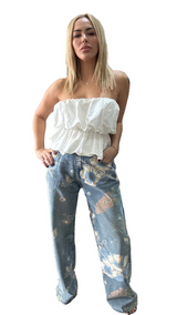Floral Print Wide Leg J