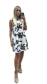 Side Buttons Mini Shift Dress