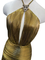 Metallic Gold Maxi Dress