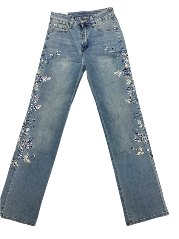 Flower jeans