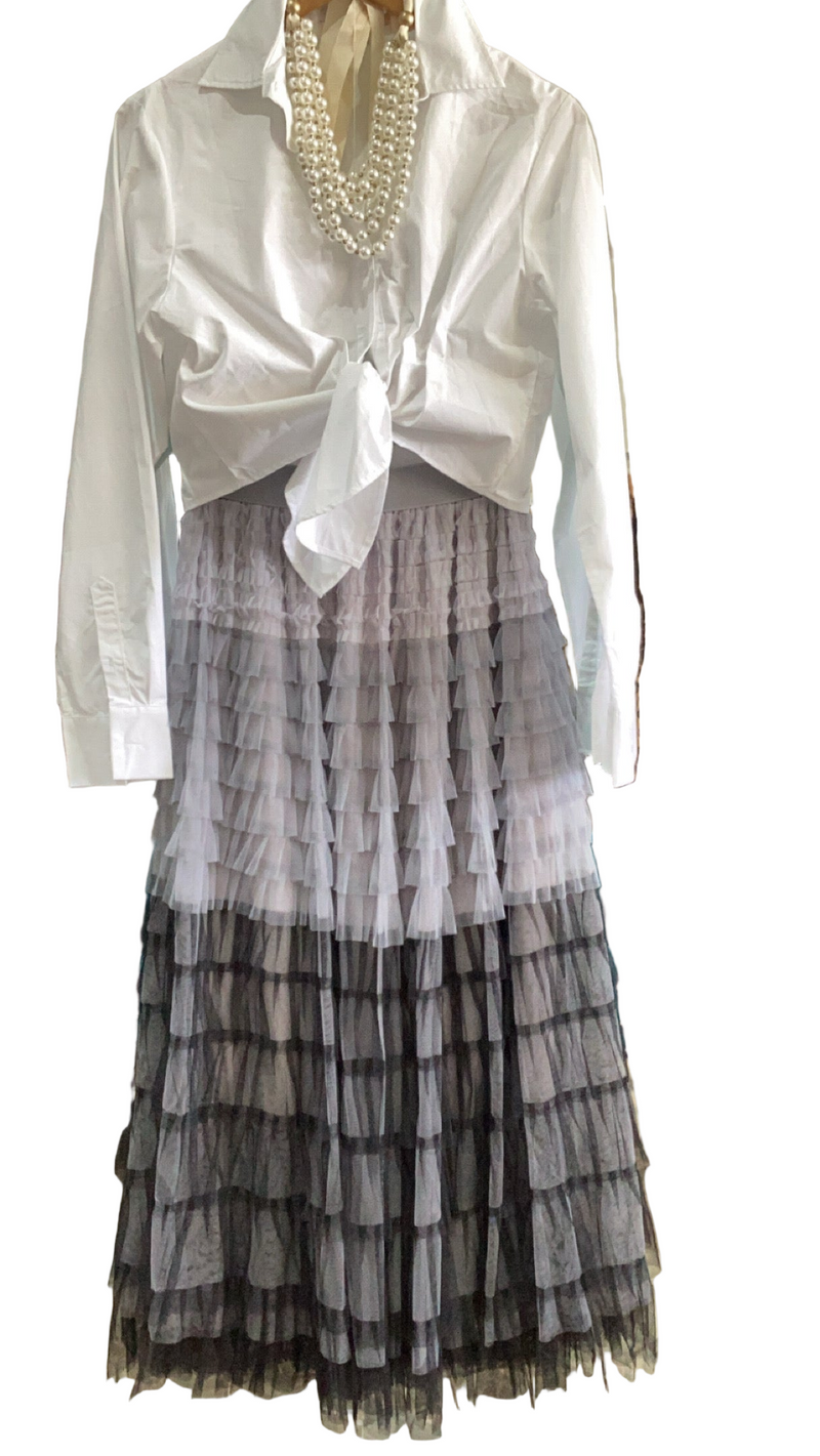 Amanda Grey Tulle Skirt