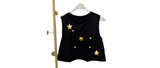 Black & White With Gold Stars Top