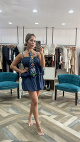 Navy Skort
