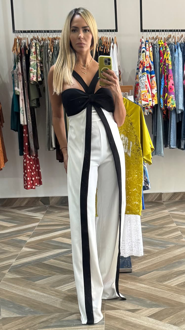 Ribbon Open Jumpsuit