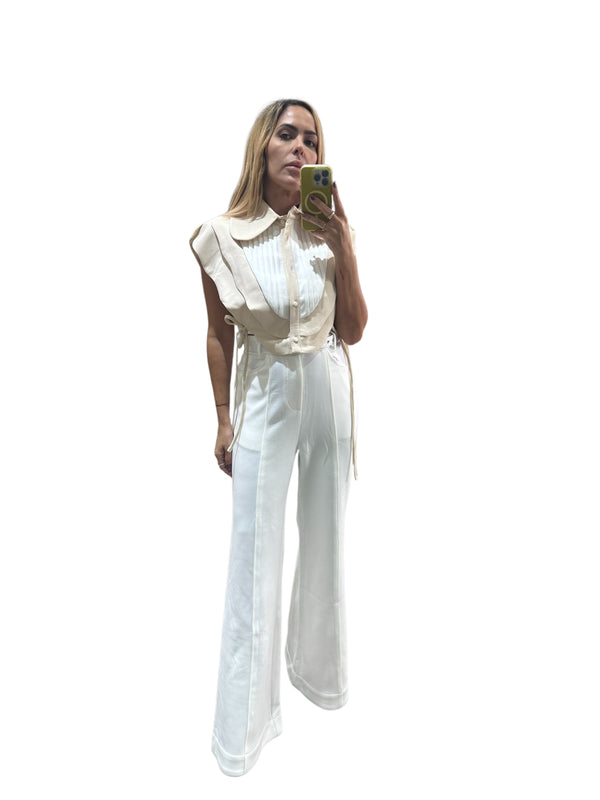 Layered Cropped Top & Pants Set