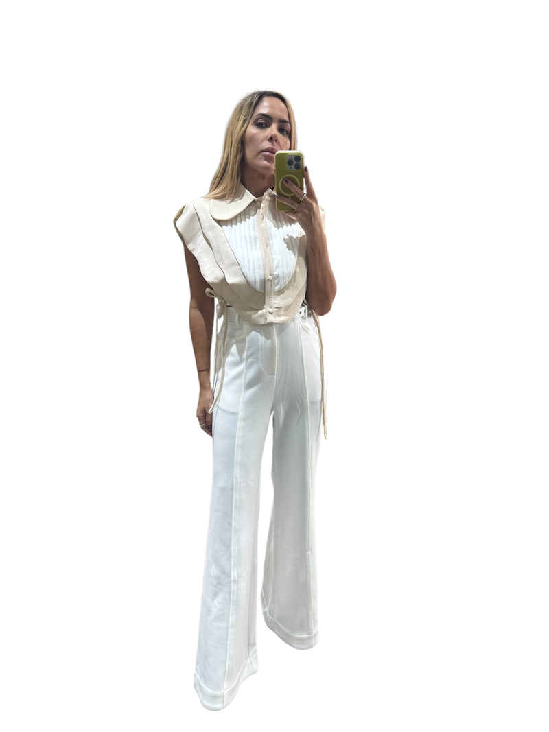Layered Cropped Top & Pants Set