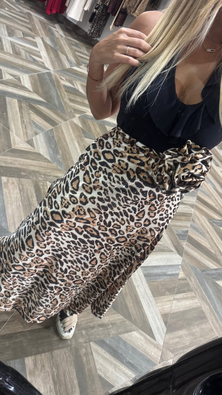 Animal Midi Skirt