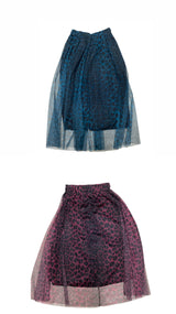 Animal Print Tulle Skirt