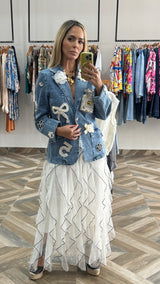 Pearl Denim Blazer PREORDER
