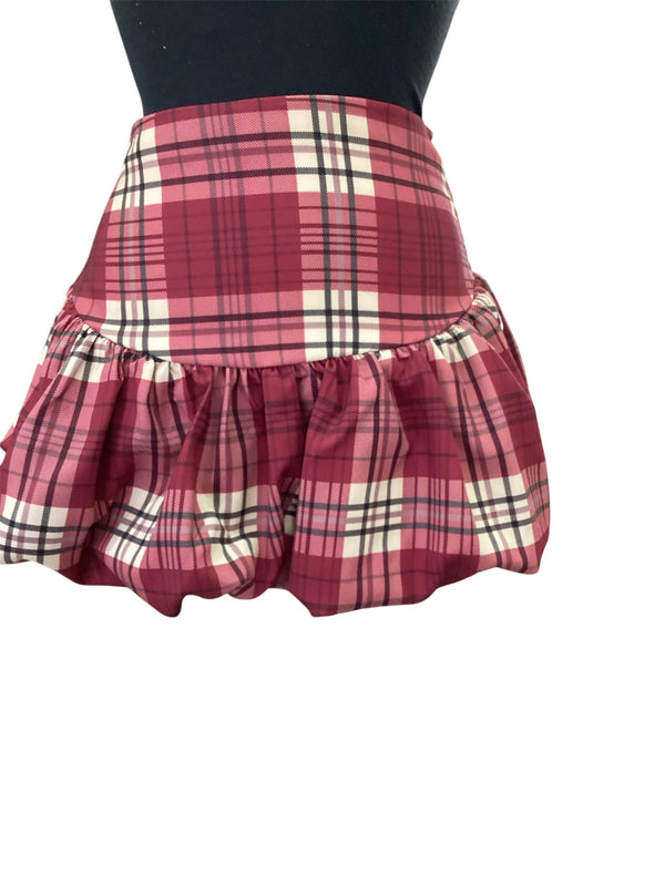 Red Plaid Mini Skirt