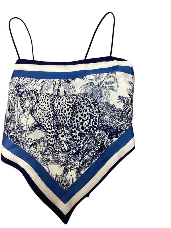 Leopard Blue Top