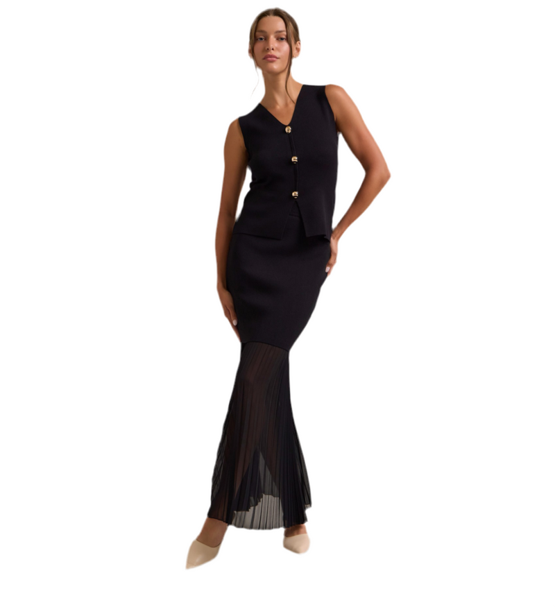 Tessara Knit Sleeveless Top With Skirt Set