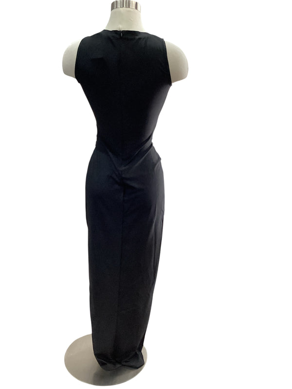 Black solid Maxi Dress