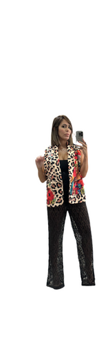 Frida animal print vest