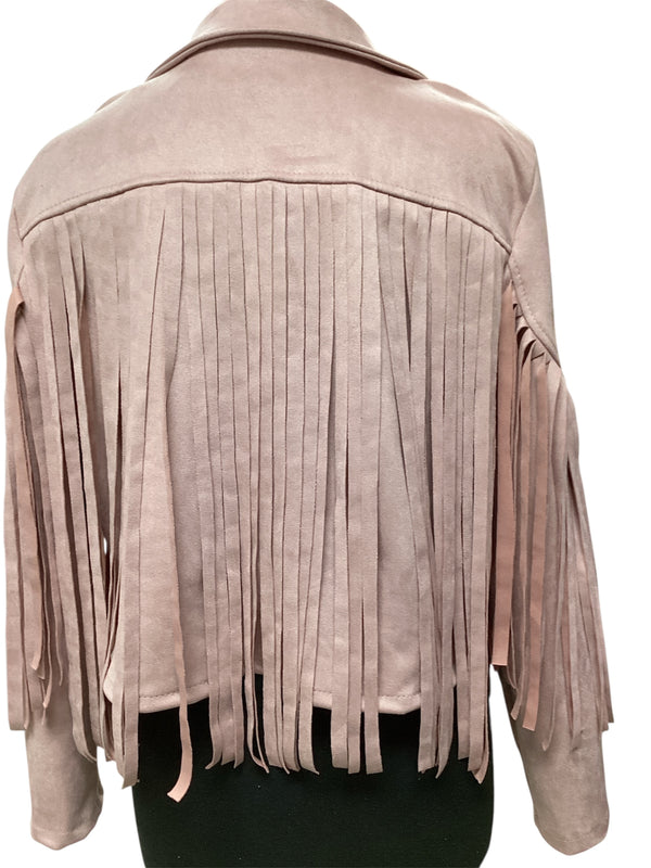Light pink fringe Jacket