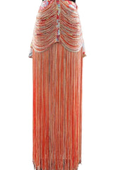 Coral Summer Fringe Skirt