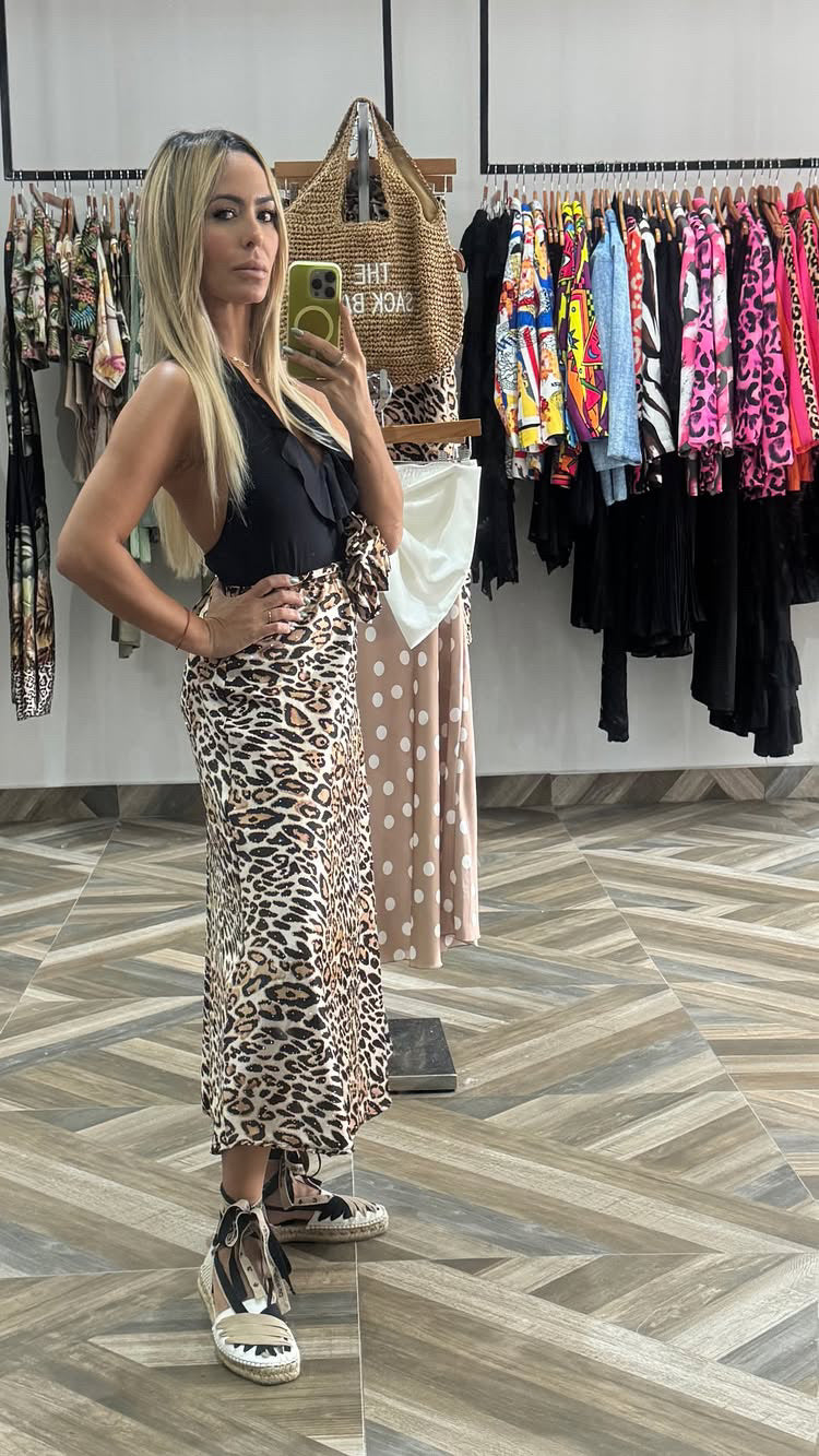 Animal Midi Skirt