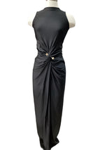 Black solid Maxi Dress