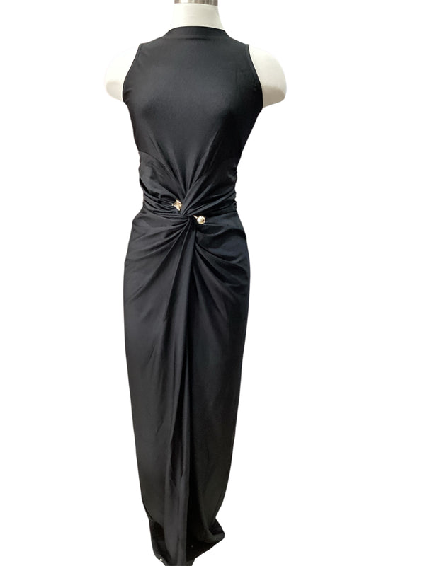Black solid Maxi Dress