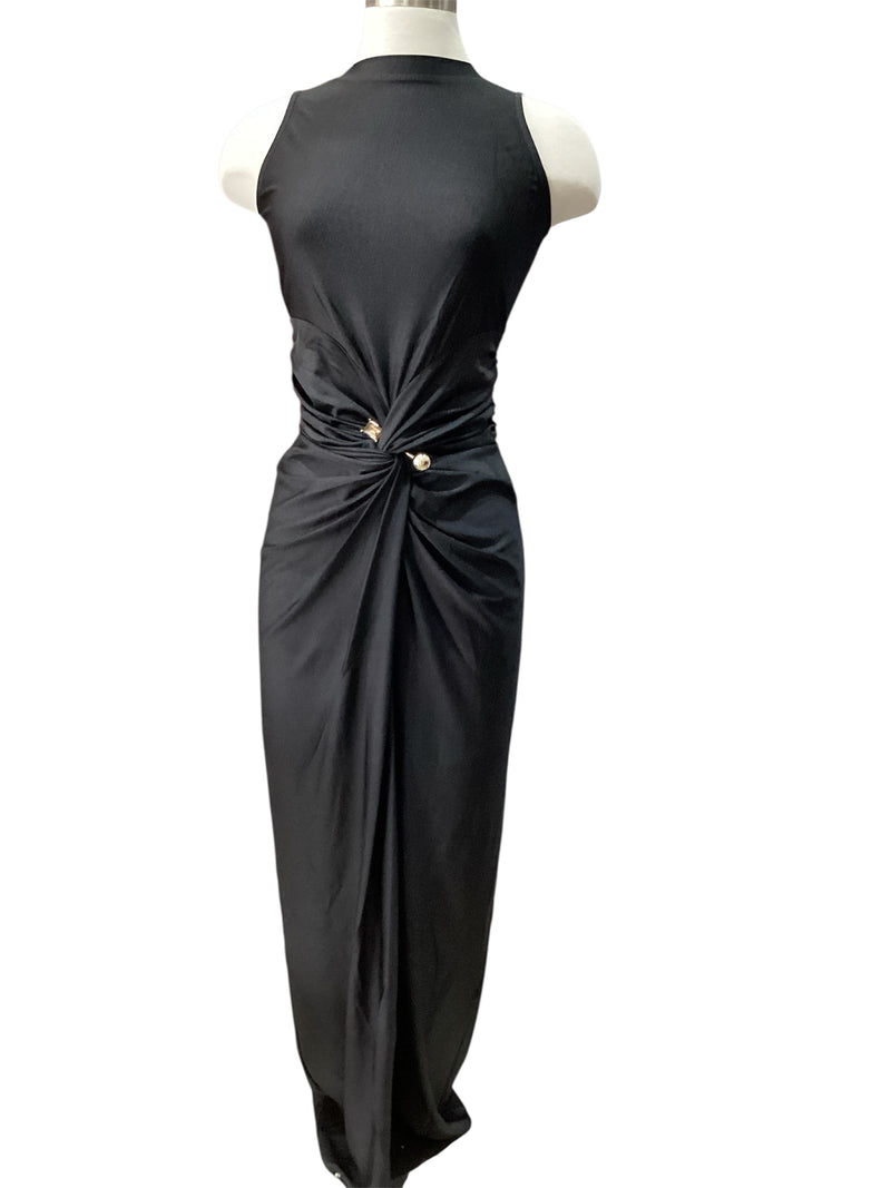 Black solid Maxi Dress
