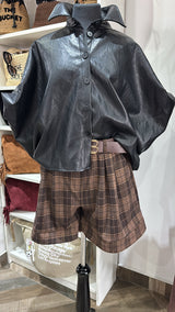 Brown Square Shorts