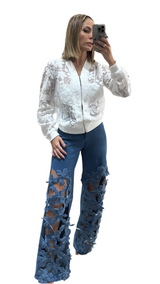 Floral  Jean