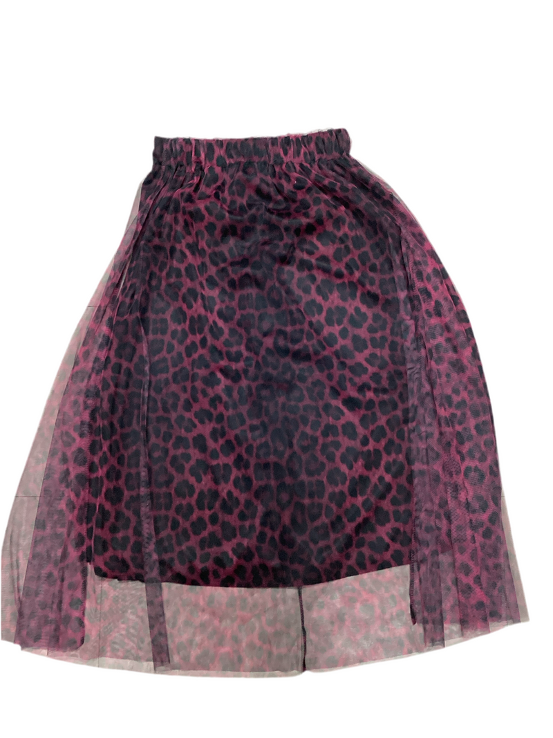 Animal Print Tulle Skirt